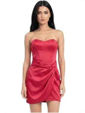 chinese dress ladies Women's Leather Gathered Dress - Black - US 6 main image 1